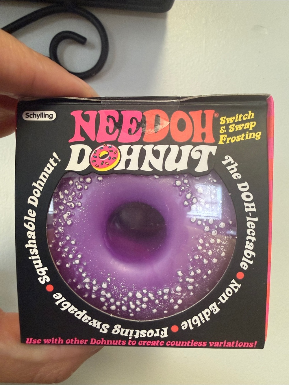 NEEDOH Dohnut Purple Squishable Toy with Switch & Swap Frosting